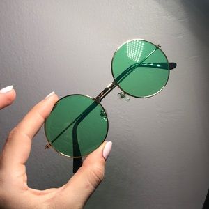 BLULU - ROUND SUNGLASSES (GREEN)